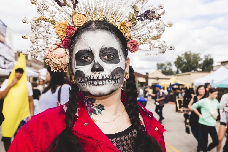 Sugar Skull Makeup from Denton's Day of the Dead Festival in 2025